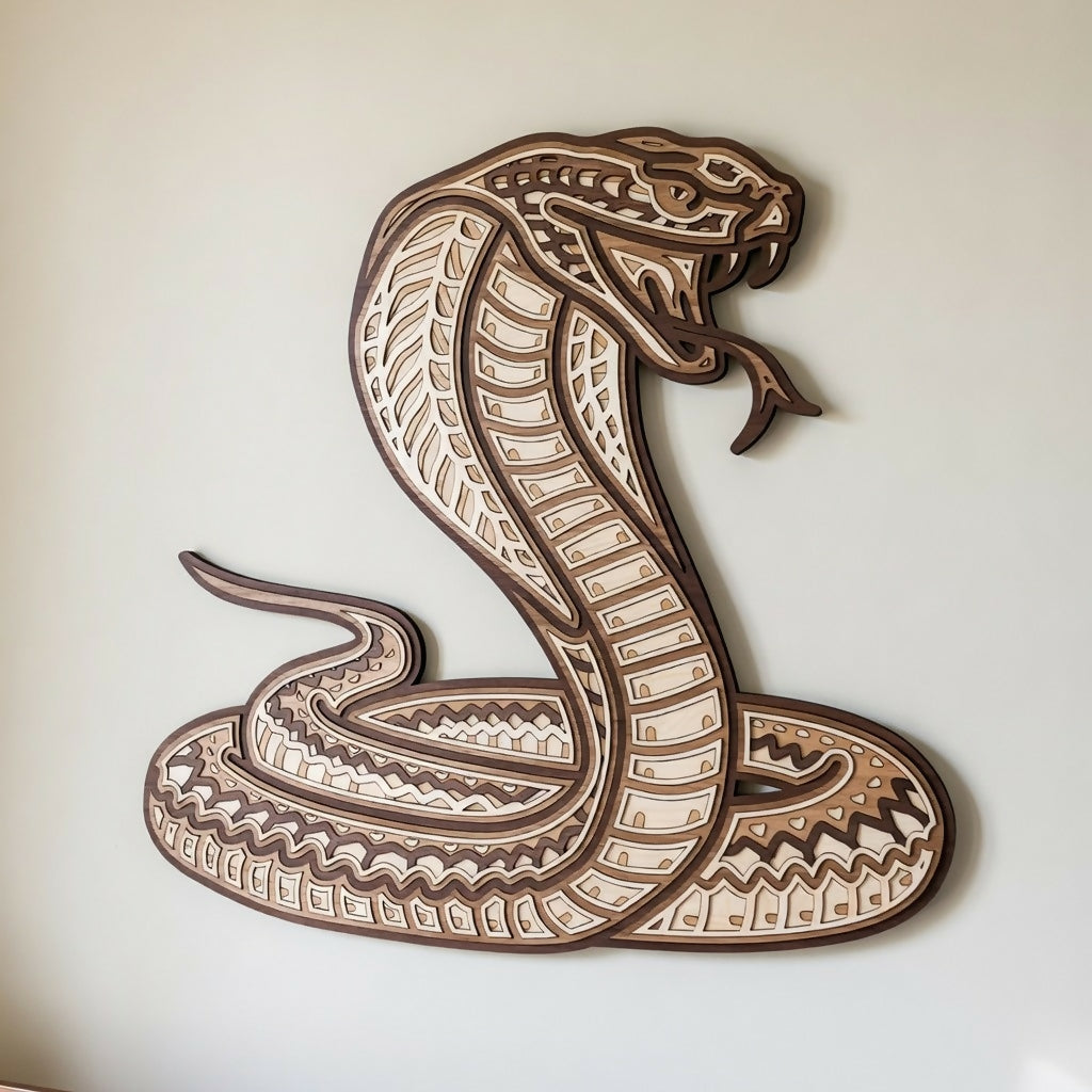 Line Design Snake - Layered Wall Home Decor - Digital File Digital My Custom Designs