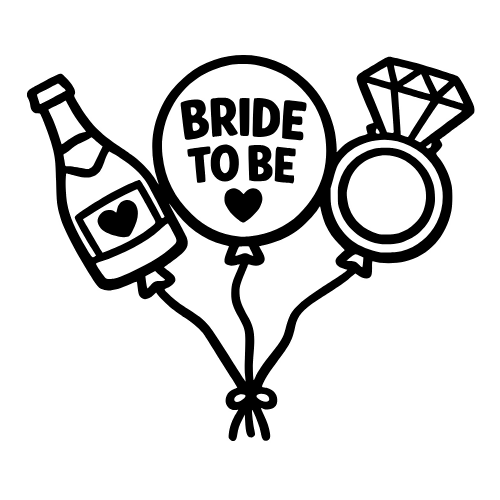 Bachelorette Party Balloons - Digital File - XCS Friendly Digital My Custom Designs PDF