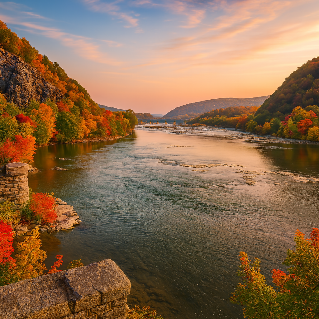Potomac and Shenandoah Rivers - Harpers Ferry National Historical Park - West Virginia United States - Rendered - Digital File Digital My Custom Designs PDF