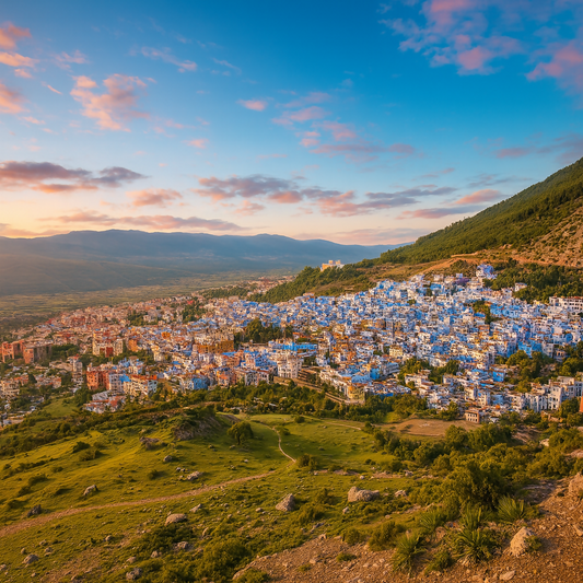 Blue City Mountain View - Chefchaouen Morocco - Africa - Rendered - Digital File Digital My Custom Designs PDF