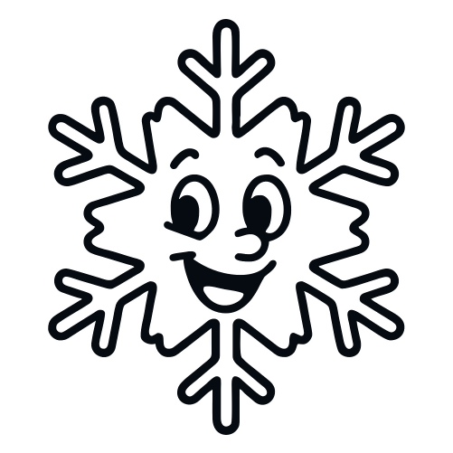 Cartoon Snowflake Smiling - Digital File - XCS Friendly Digital My Custom Designs PDF