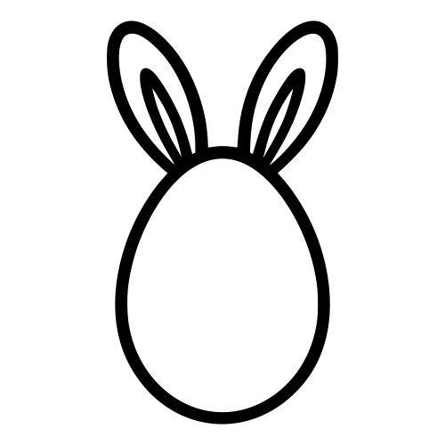 Egg With Bunny Ears - Digital File - XCS Friendly Digital My Custom Designs PDF