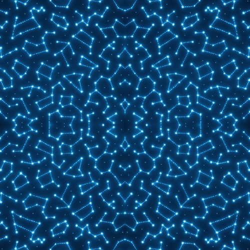 Space and Cosmic - Pixelated Constellations Glowing On Deep Navy - Pattern - Digital file Digital My Custom Designs PDF