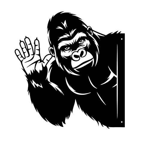 Gorilla High Five - Wall / Home Decor - Digital File Digital My Custom Designs ZIP File