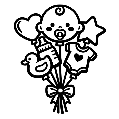 Baby Balloon Bouquet - Digital File - XCS Friendly Digital My Custom Designs PDF