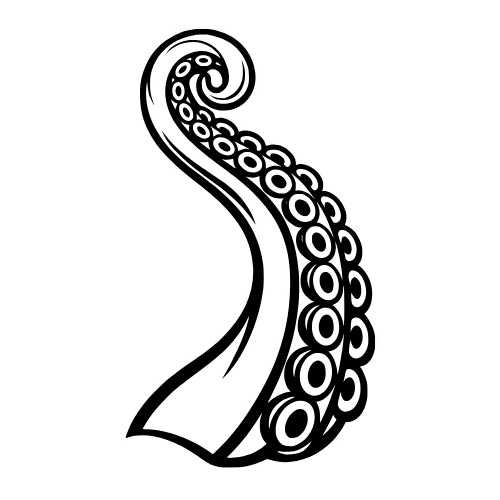 Kraken Tentacle Sketch - Vector Graphics - Digital File Digital My Custom Designs PDF