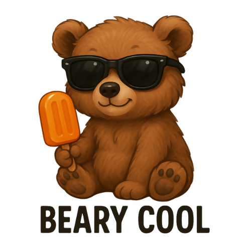 Beary Cool T Shirt Design - Humor & Whimsy - Digital File