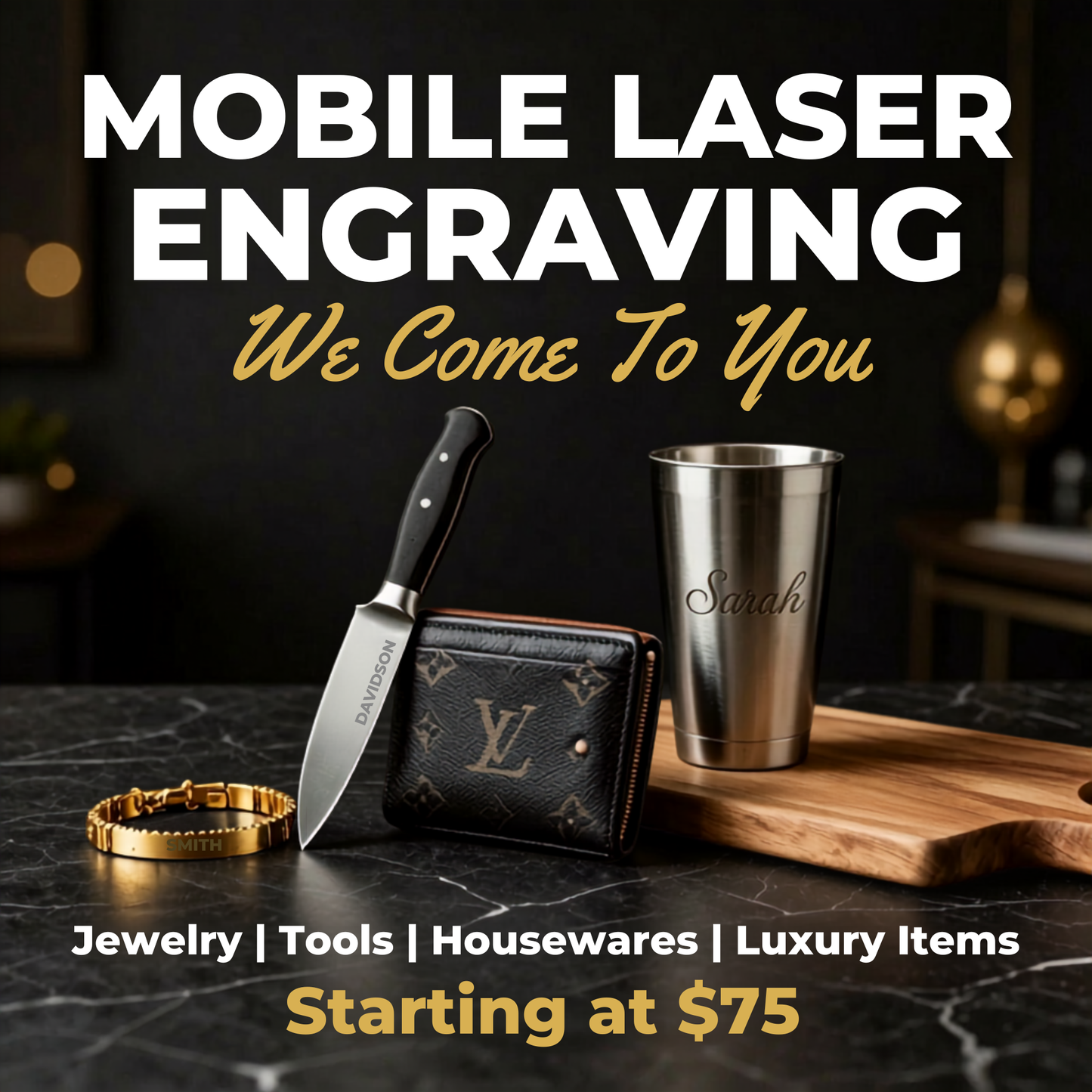 Mobile Laser Engraving Service Business | Party | Personal