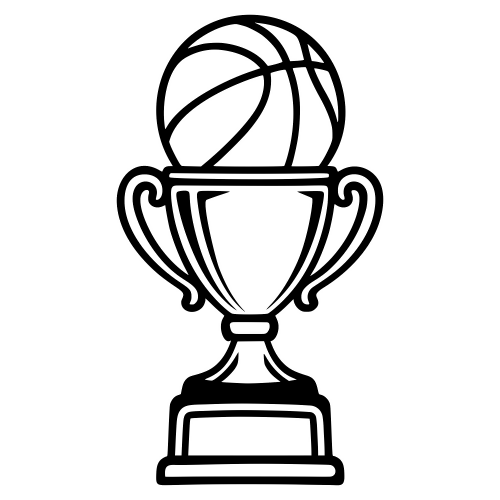 Basketball Trophy Outline - Digital File - XCS Friendly Digital My Custom Designs PDF