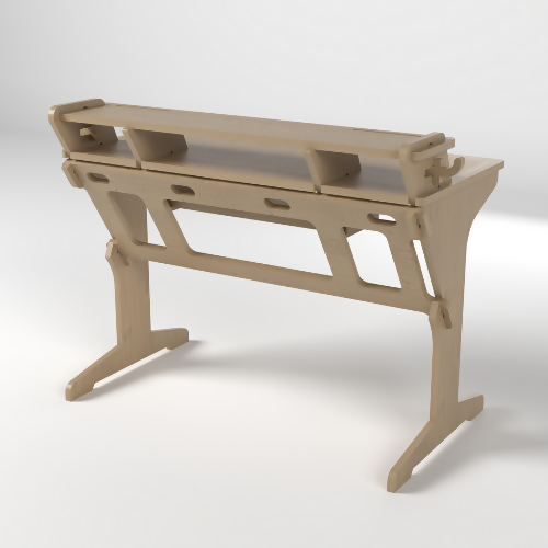 Flatpack CNC / Laser Modern Desk Design - 18mm - 4x8 sheet - Digital File Digital My Custom Designs