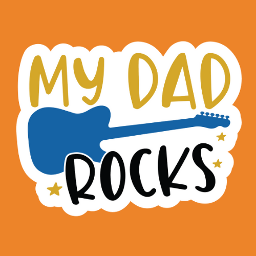 My Dad Rocks - Stickers - Digital File Digital My Custom Designs ZIP File