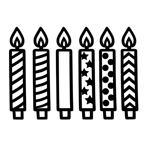 Birthday Candles Design - Digital File - XCS Friendly