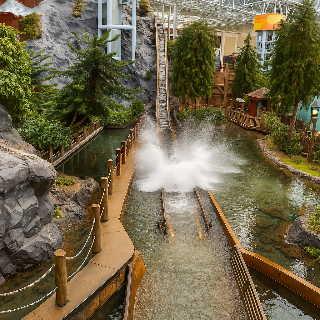 Log Chute - Nickelodeon Universe Theme Park - Mall of America - Minnesota United States - Rendered - Digital File Digital My Custom Designs PDF