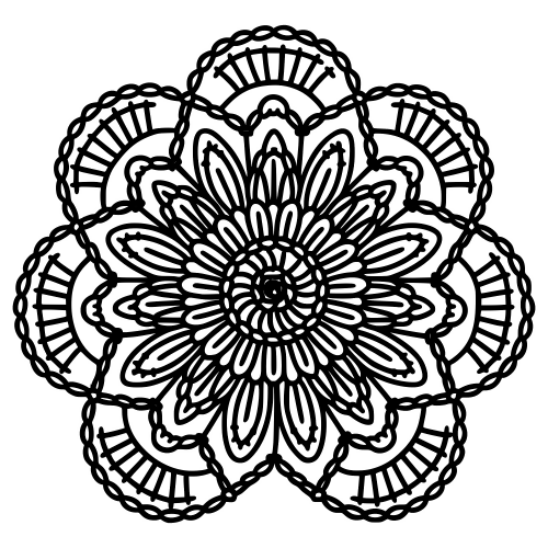 Crochet Flower Mandala - Digital File - XCS Friendly Digital My Custom Designs PDF