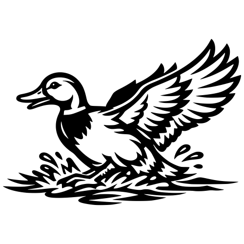 Duck Landing on Water - Digital File - XCS Friendly Digital My Custom Designs PDF