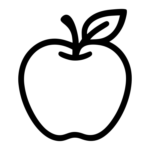 Apple Outline - Digital File - XCS Friendly Digital My Custom Designs PDF