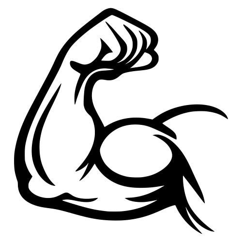 Cartoon Flexing Arm - Digital File - XCS Friendly Digital My Custom Designs PDF