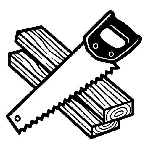 Saw and Wood Planks - Vector Graphics - Digital File Digital My Custom Designs PDF