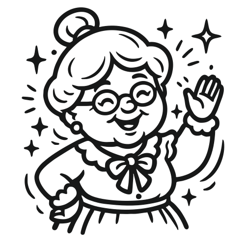 Mrs. Claus Outline - Digital File - XCS Friendly Digital My Custom Designs PDF