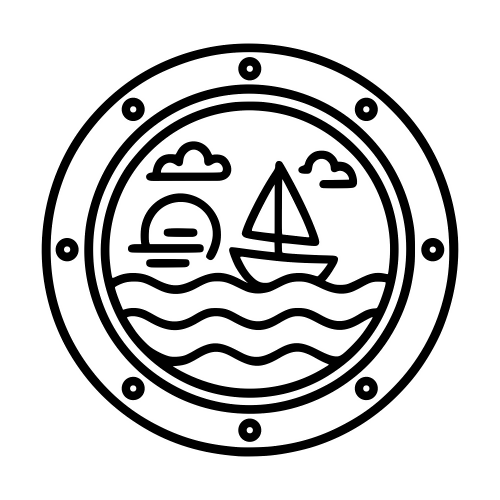 Boat Window Porthole View - Digital File - XCS Friendly Digital My Custom Designs PDF