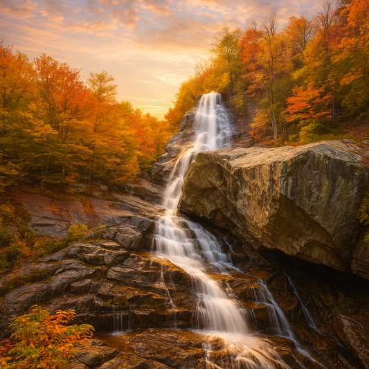 Apple Orchard Falls - Blue Ridge Parkway - Virginia United States - Rendered - Digital File