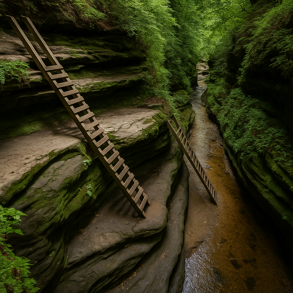 Ladders Trail - Turkey Run State Park - Indiana United States - Rendered - Digital File Digital My Custom Designs PDF