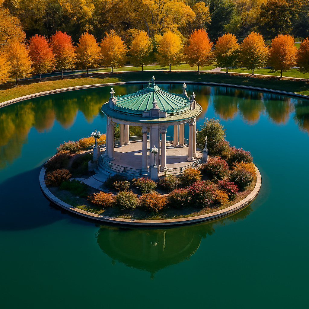 Nathan Frank Bandstand in Pagoda Circle - Forest Park (St. Louis) - Missouri United States - Rendered - Digital File Digital My Custom Designs PDF