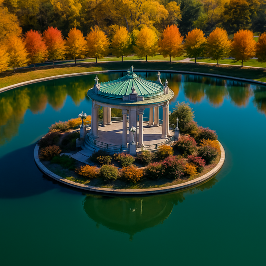 Nathan Frank Bandstand in Pagoda Circle - Forest Park (St. Louis) - Missouri United States - Rendered - Digital File Digital My Custom Designs PDF
