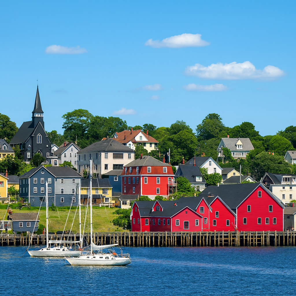 Lunenburg Colorful Waterfront - Nova Scotia Canada - Rendered - Digital File Digital My Custom Designs PDF