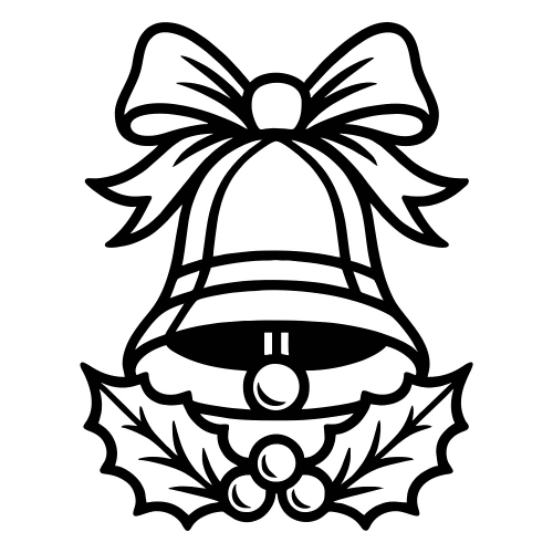 Church Bell with Bow -Digital File - XCS Friendly Digital My Custom Designs PDF