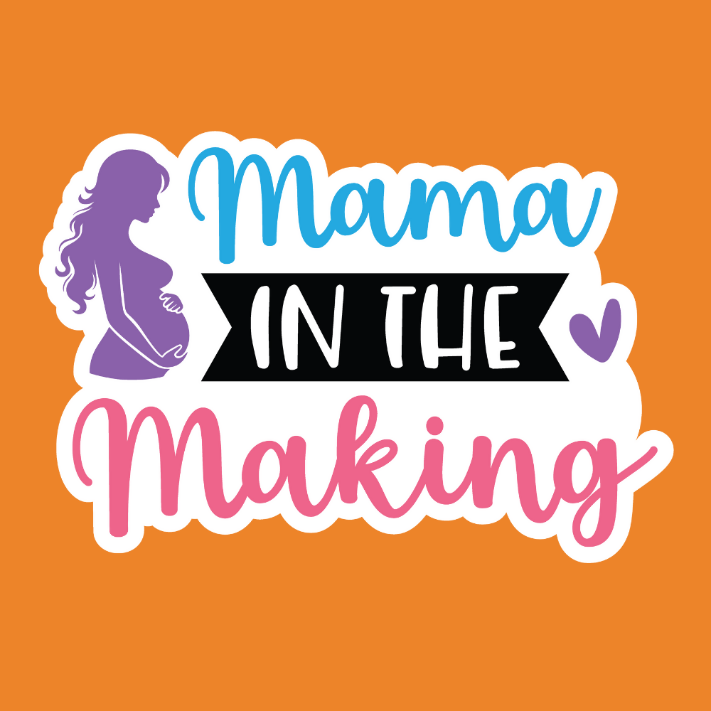 Mama in the Making - Pregnant Stickers - Digital File Digital My Custom Designs ZIP File