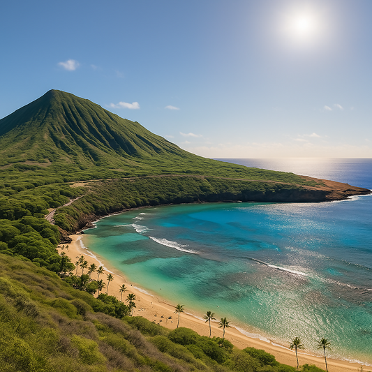 Hanauma Bay Ridge Trail - Hanauma Bay Nature Preserve (Oahu) - Hawaii United States - Rendered - Digital File Digital My Custom Designs PDF