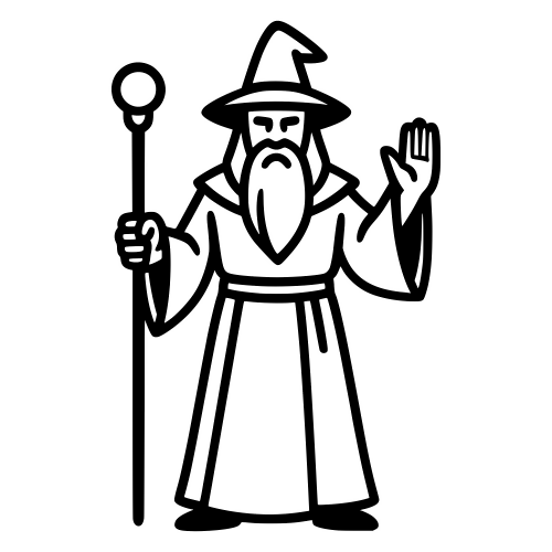Wizard Outline - Digital File - XCS Friendly Digital My Custom Designs PDF