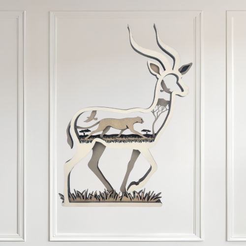 Gazelle Layered Nature Wall Decor Digital My Custom Designs
