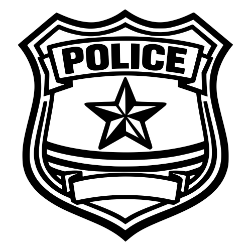 Police Badge Illustration - Vector Graphics - Digital File Digital My Custom Designs PDF