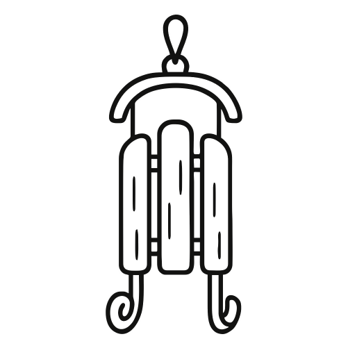 Wooden Sled Ornament - Digital File - XCS Friendly Digital My Custom Designs PDF