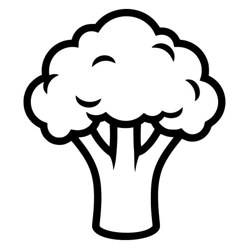 Broccoli Outline - Digital File - XCS Friendly Digital My Custom Designs PDF