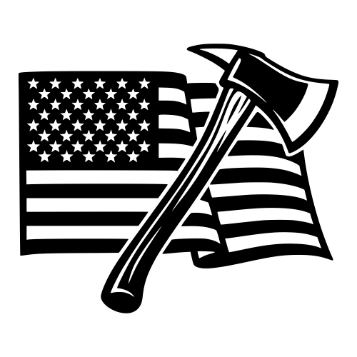 USA Flag and Axe Design - Vector Graphics - Digital File Digital My Custom Designs PDF