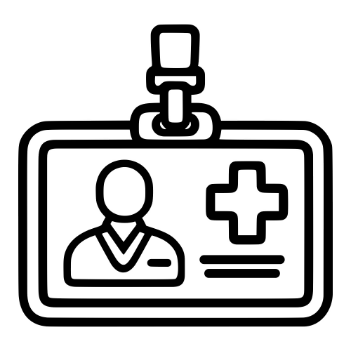 Hospital badge ID - Digital File - XCS Friendly Digital My Custom Designs PDF