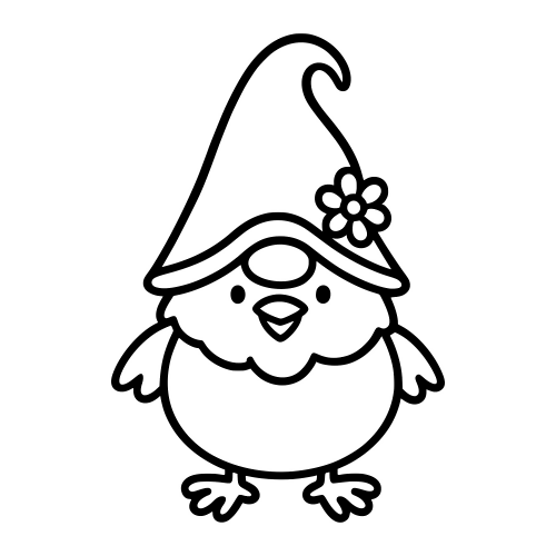 Cartoon Chick Gnome - Digital File - XCS Friendly Digital My Custom Designs PDF