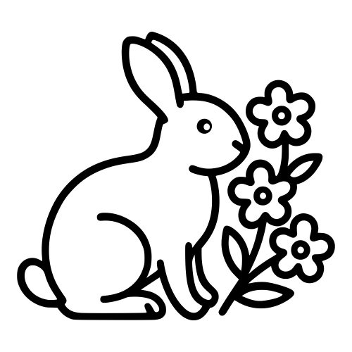 Bunny with Flowers - Digital File - XCS Friendly Digital My Custom Designs PDF