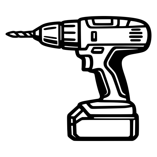 Cordless Power Drill Illustration - Vector Graphics - Digital File Digital My Custom Designs PDF