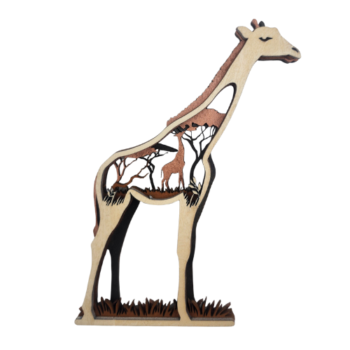 Giraffe Layered Nature Design - Digital File Digital My Custom Designs