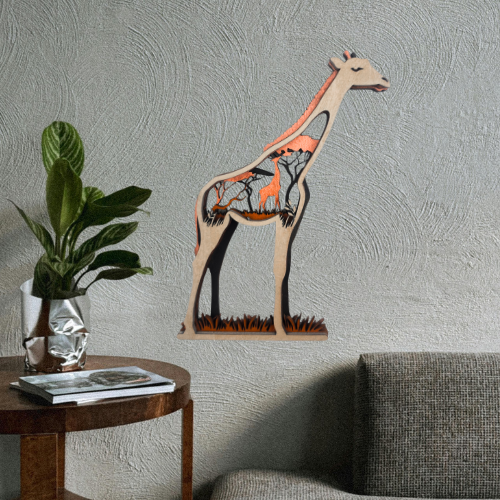Giraffe Layered Nature Design - Digital File Digital My Custom Designs
