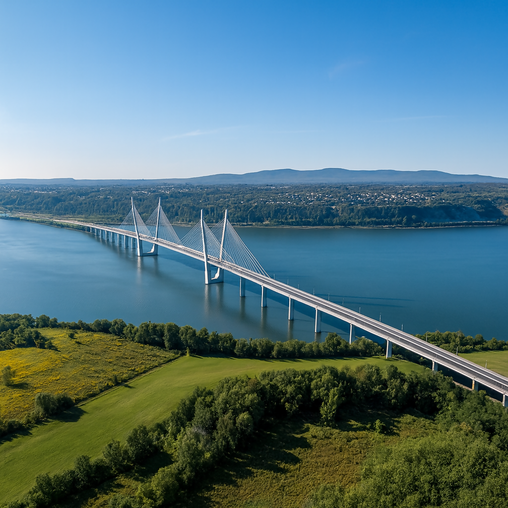 New Île d'Orléans Bridge - Quebec Canada - Rendered - Digital File Digital My Custom Designs PDF