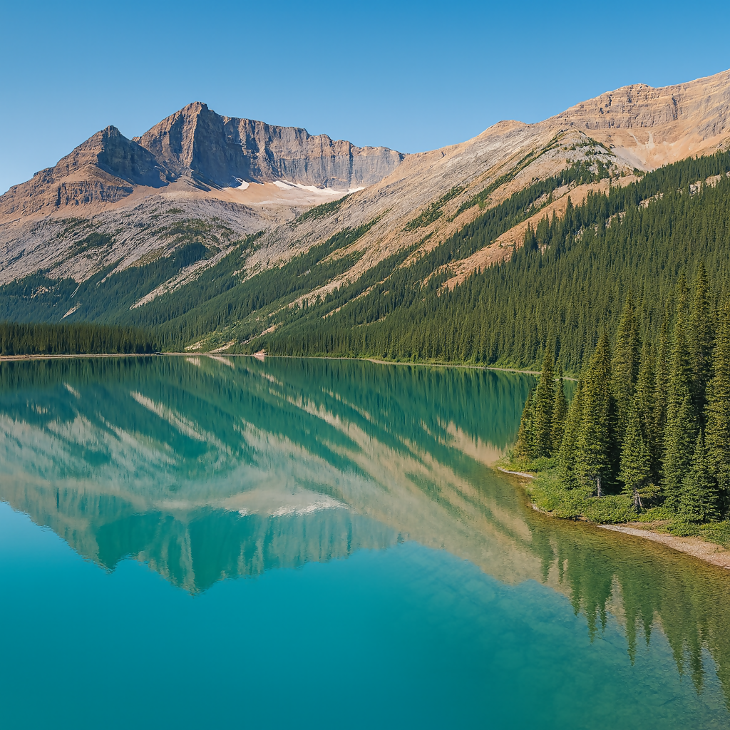 Bow Lake Icefields Parkway - Alberta Canada - Rendered - Digital File Digital My Custom Designs PDF