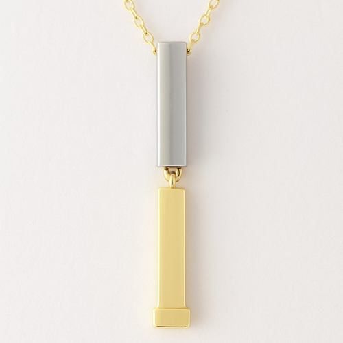Engravable Hidden Message Sliding Pendant Necklace Jewelry My Custom Designs Gold