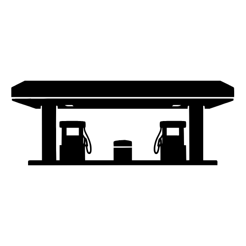 Fuel Island Overhead Canopy Silhouette - Vector Graphics - Digital File Digital My Custom Designs PDF