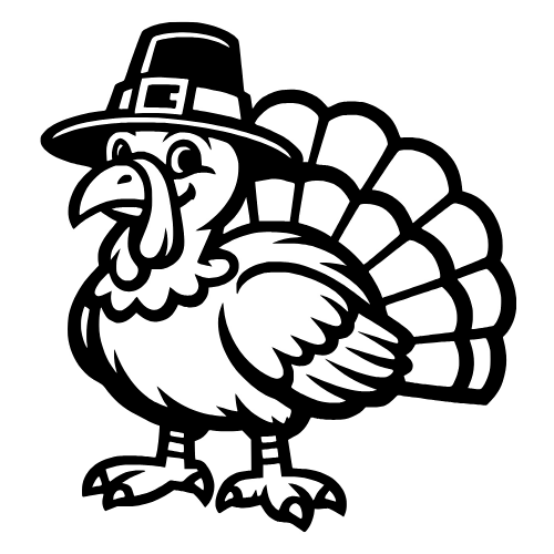 Turkey Outline Sketch - Vector Graphics - Digital File Digital My Custom Designs PDF