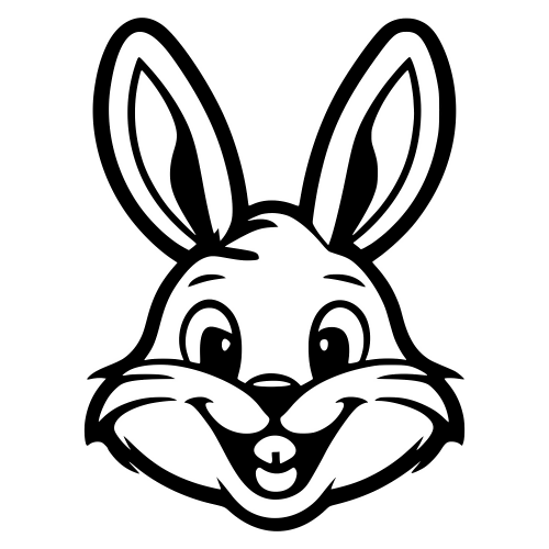 Bunny Face Mascot - Digital File - XCS Friendly Digital My Custom Designs PDF